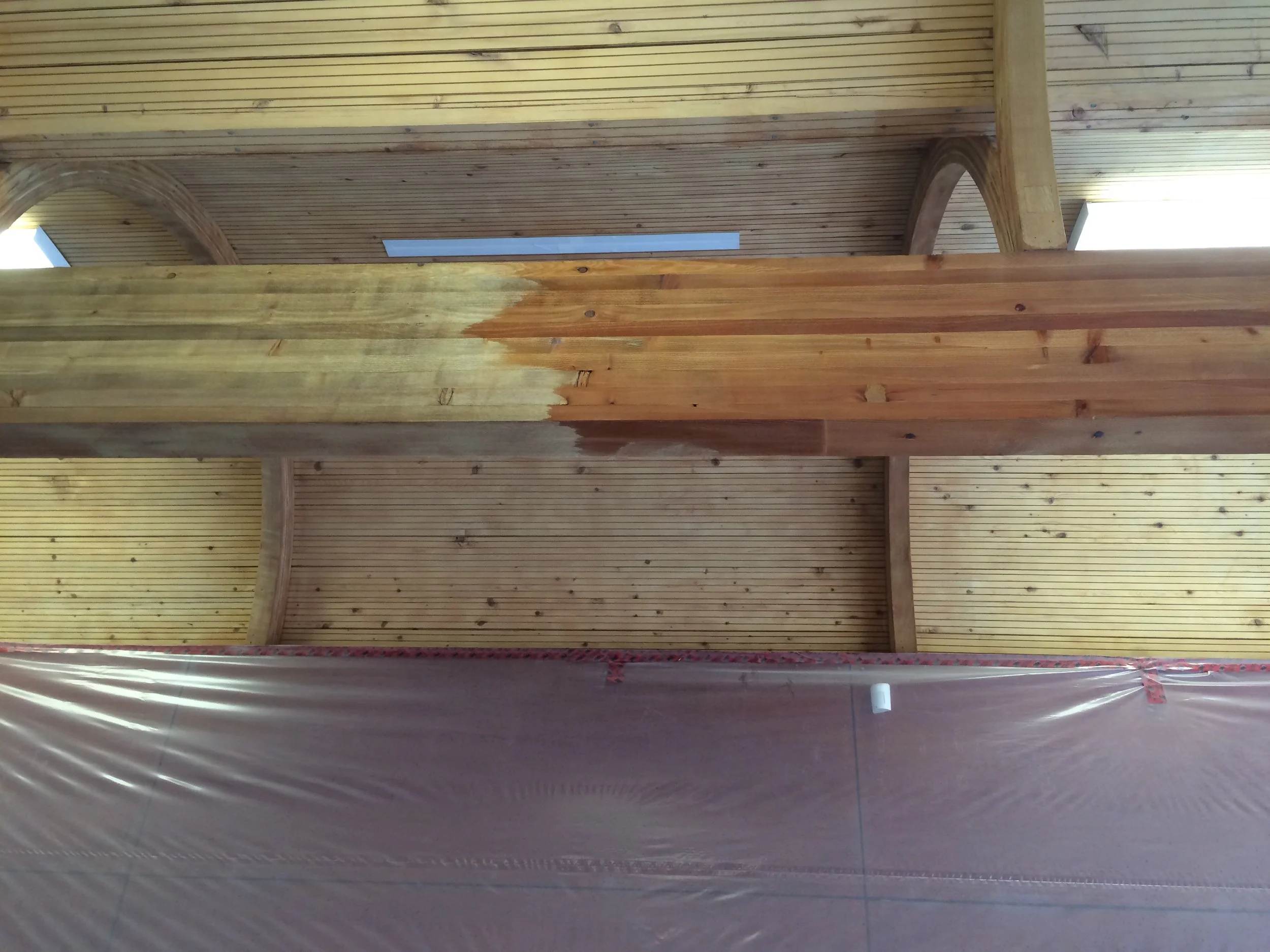 Fir beams restored