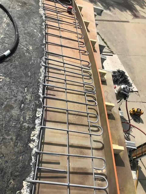 Rebar cleaned of rust