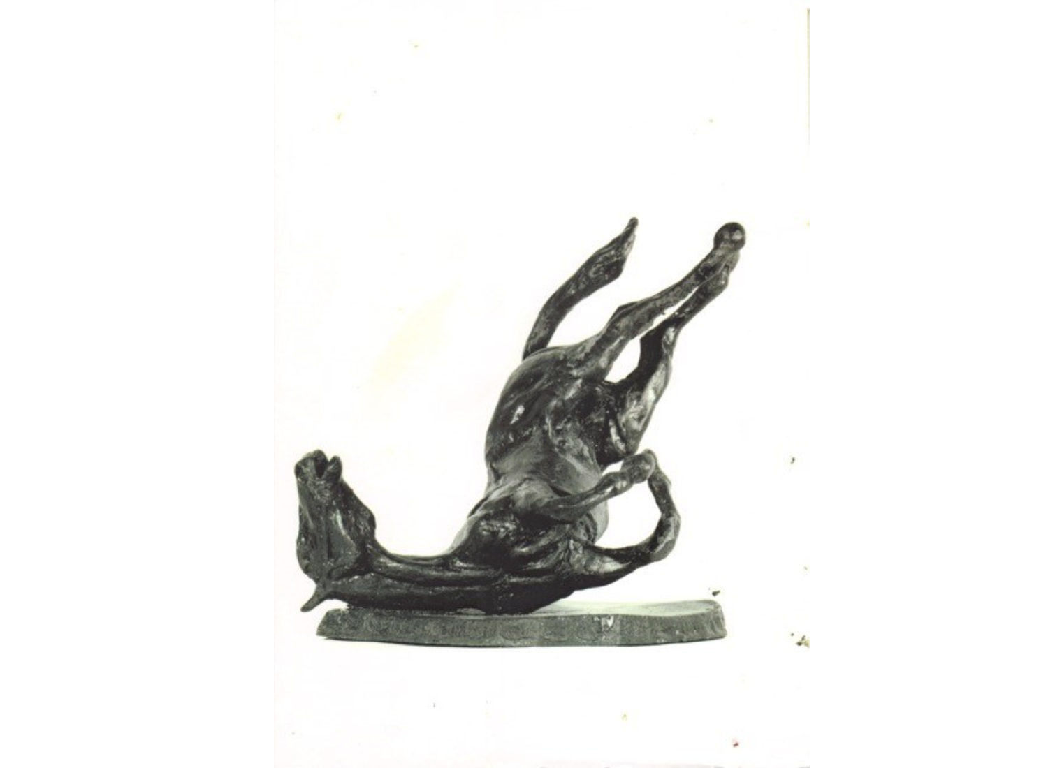 'Fallen Horse' bronze sculpture by Robert Hitchcock