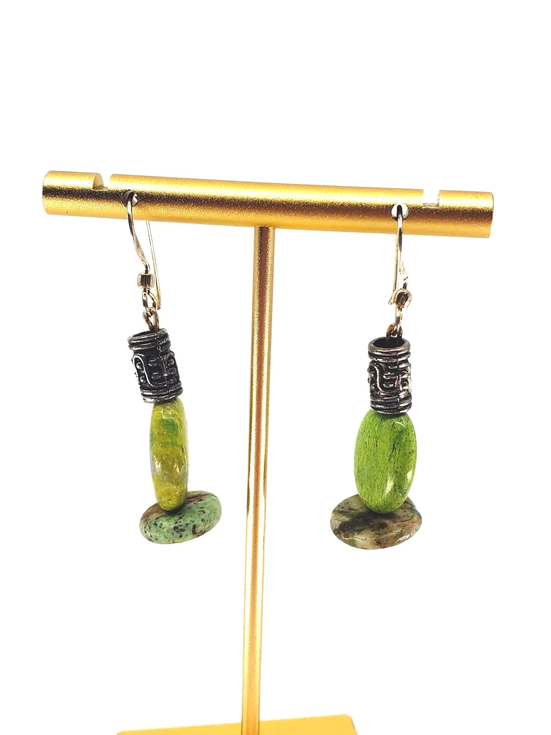 The Fern & Flint: Etched Silver Gemstone Drops