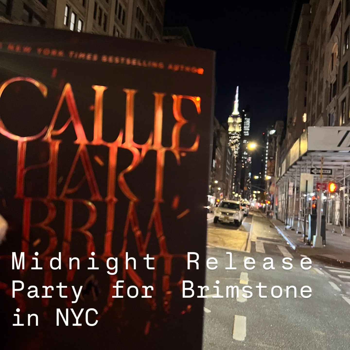 What fun to be in #nyc at the global midnight release party for #brimstone, the much-awaited sequel to #quicksilver. Author @calliehartauthor was kind and gracious as she talked about her 44th book! Some reveals include: she LOVED the audio version d