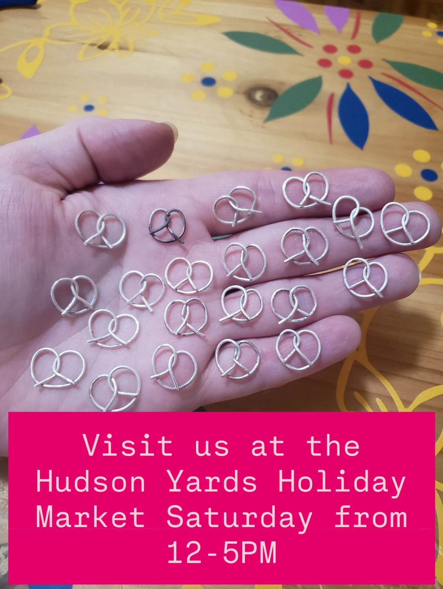 Looking for the perfect stocking stuffer this holiday season? Come check out the amazing #holidaymarket at @hudsonyards for handmade #jewelry and more! Come to 524 W. 34th St. in NYC from 12-5pm!