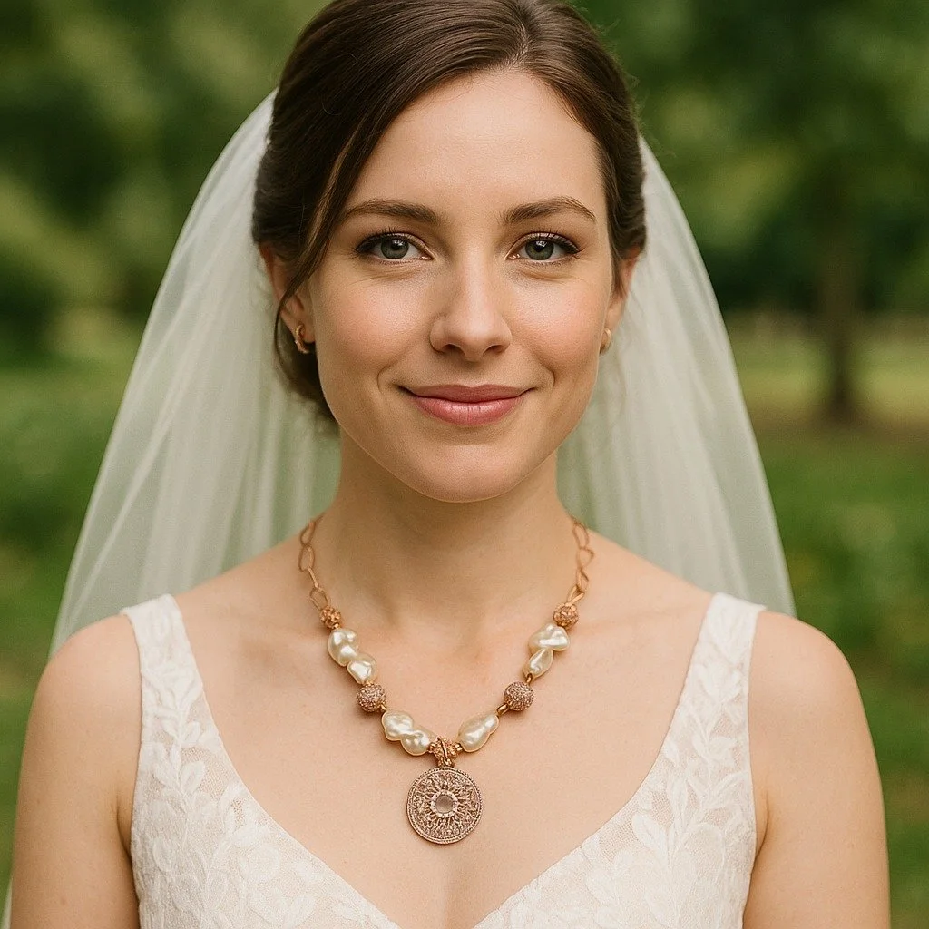 From radiant sunbursts to ornate medallions, our handcrafted pendant necklaces are designed to celebrate individuality. Whether you're drawn to the glow of gold, the shimmer of silver, or the intrigue of darker tones, each piece tells its own story&m