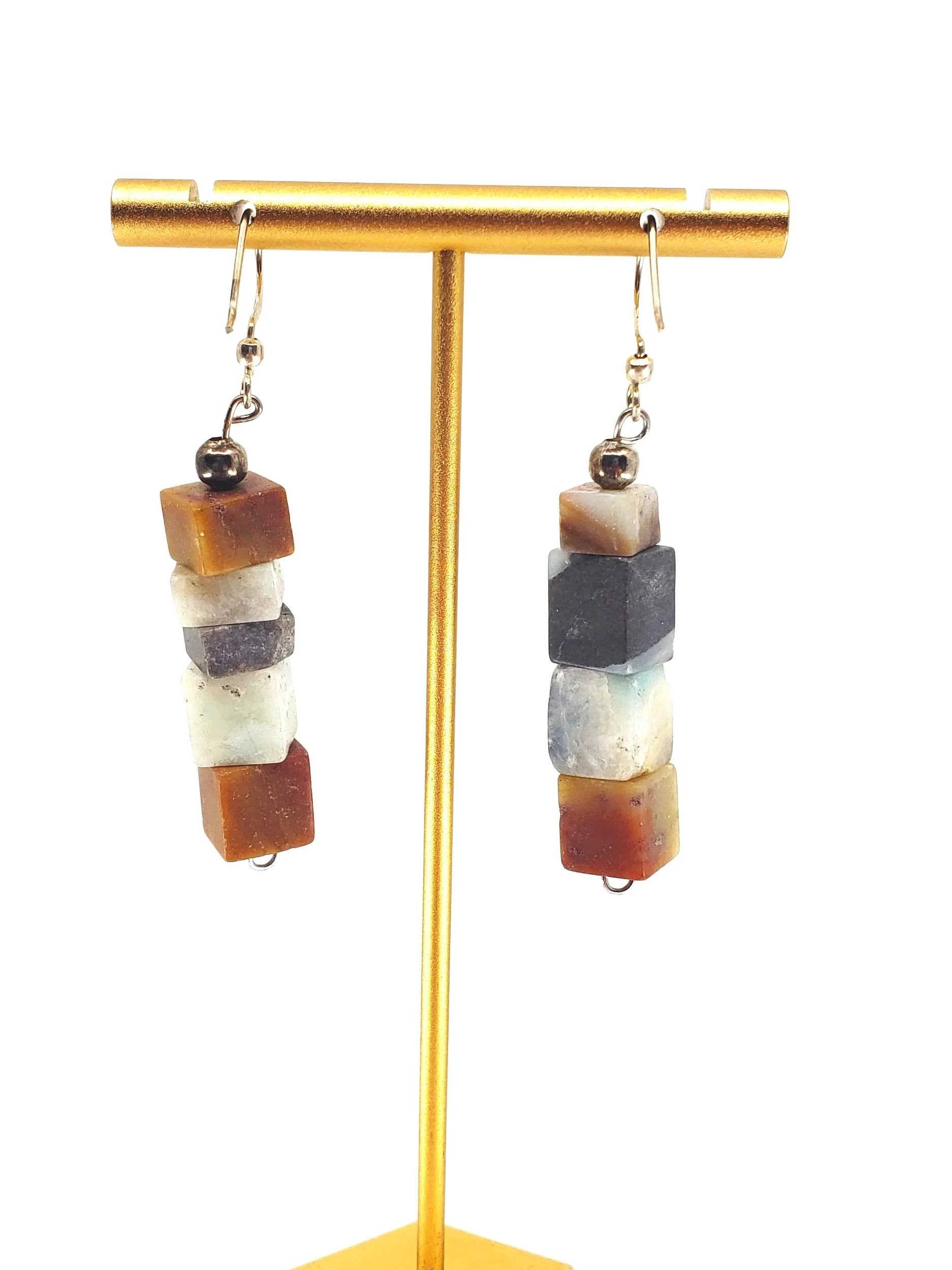 The Mosaic Stack: Square Amazonite Drops