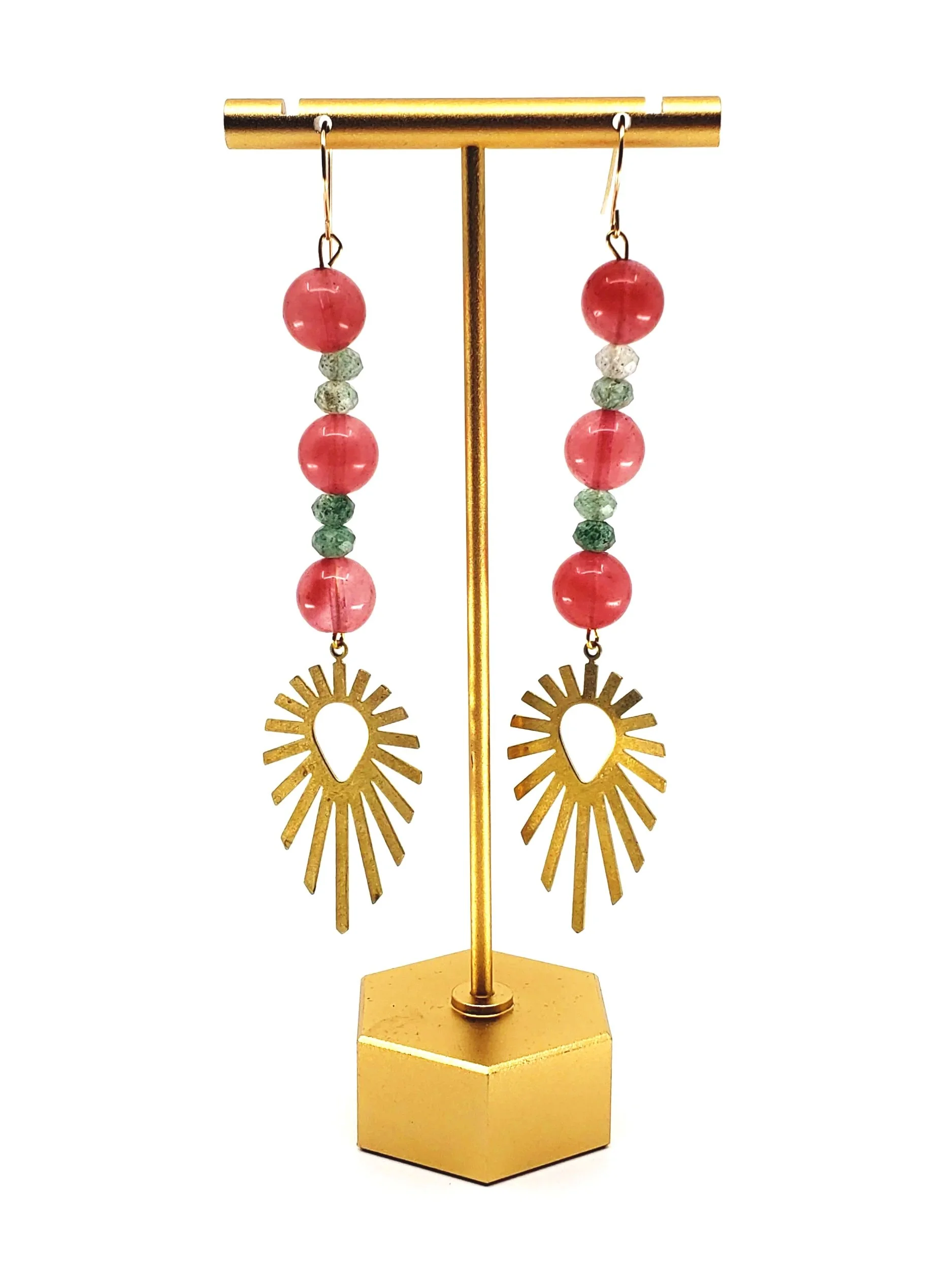 Radiant Aura: The Cherry Quartz & Tourmaline Totems