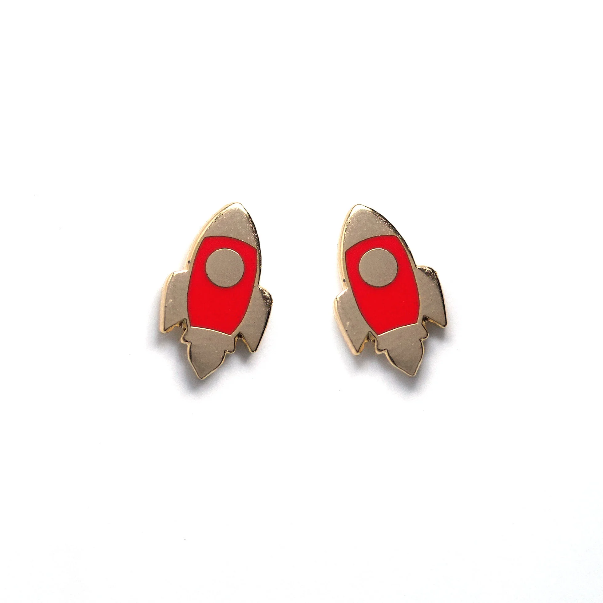 E1 - Red Rocket Earrings