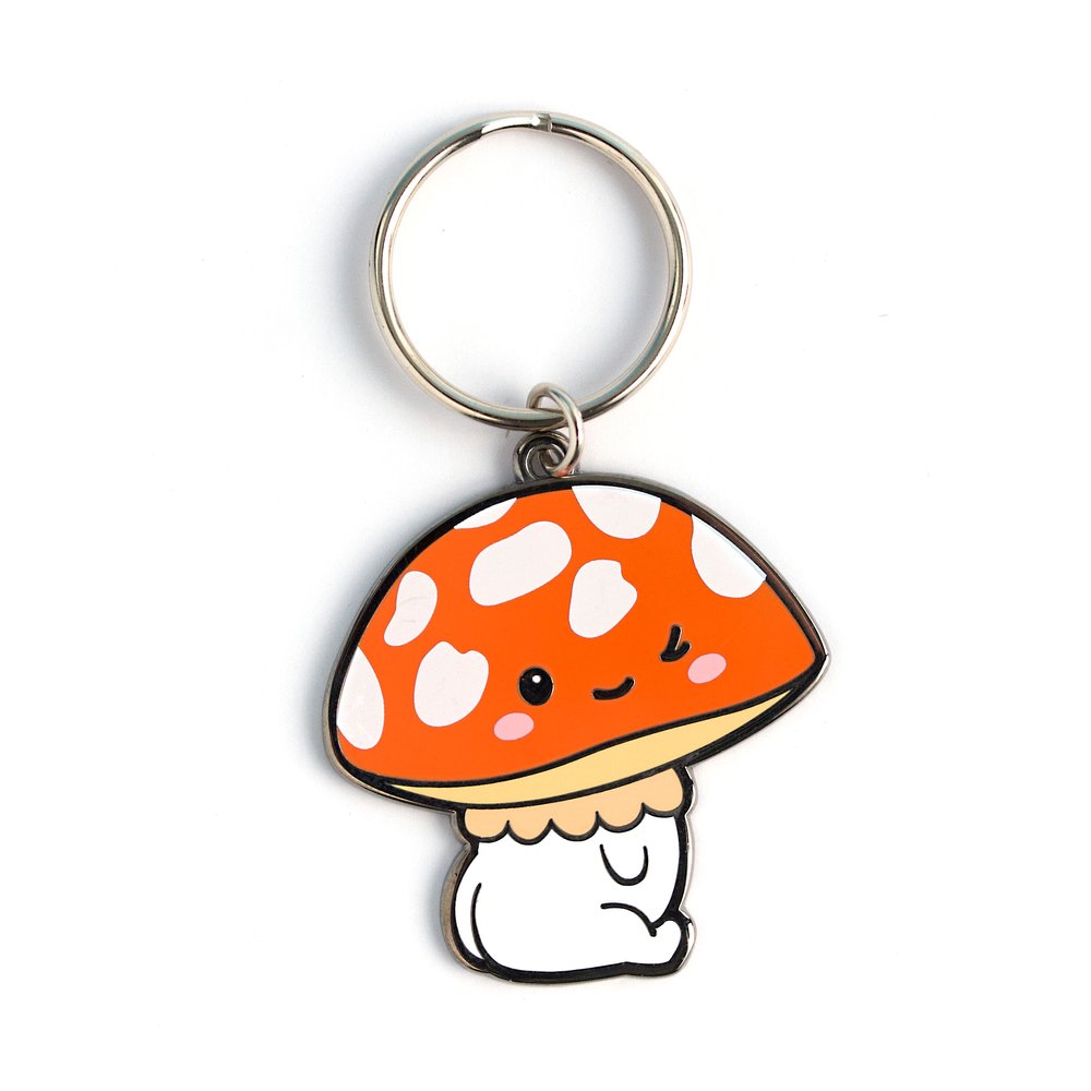 Mushroom Diamond Art Keychain, This Cute Rhinestone Keychain is