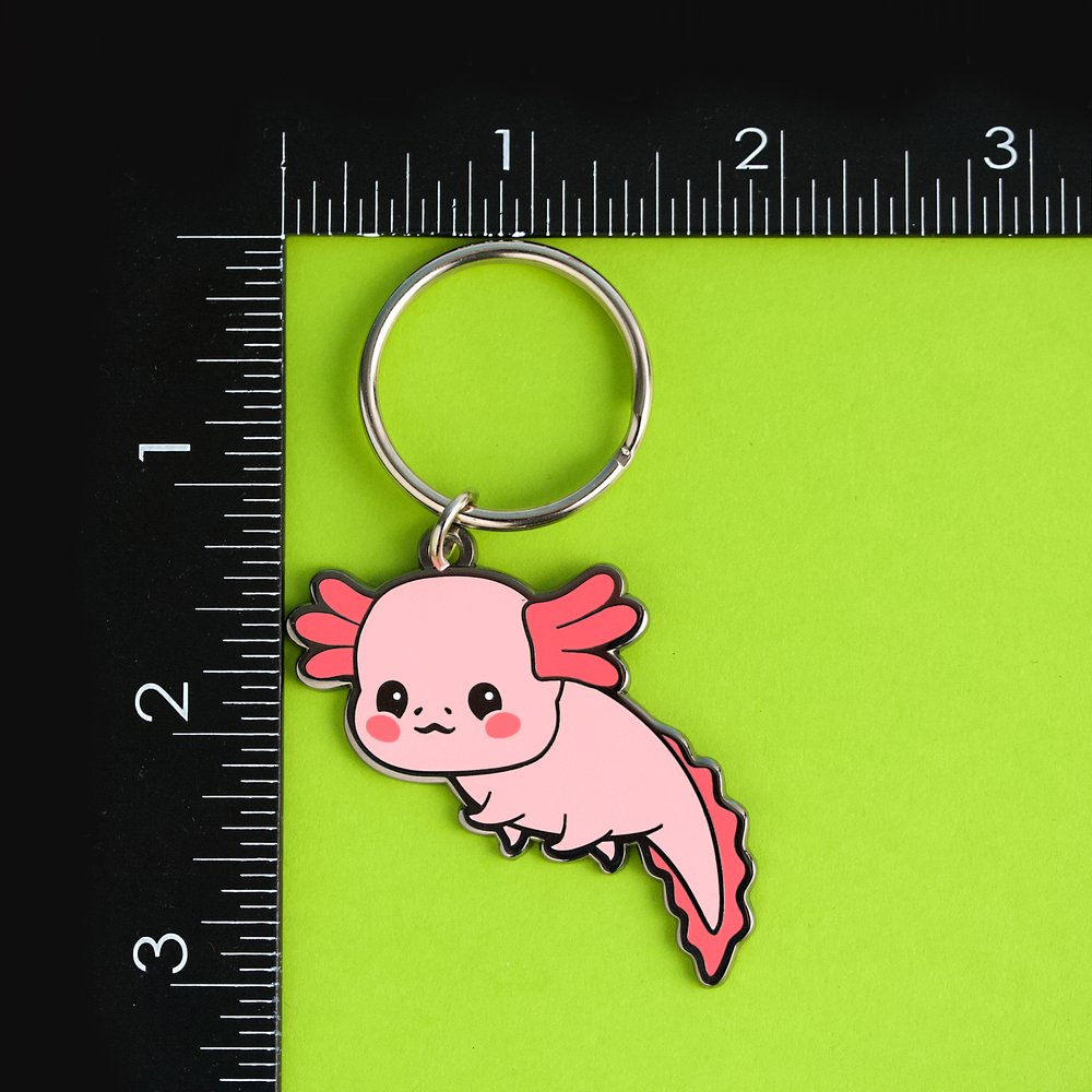Axolotl Keyring Charm – Shinepaw Design
