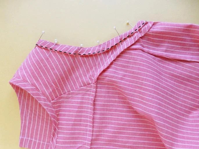 How to finish an armhole with bias binding — In the Folds