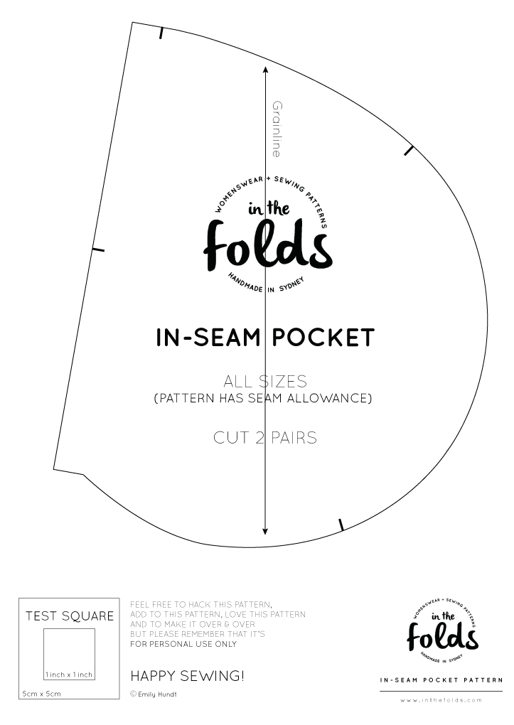 Printable Pocket Pattern