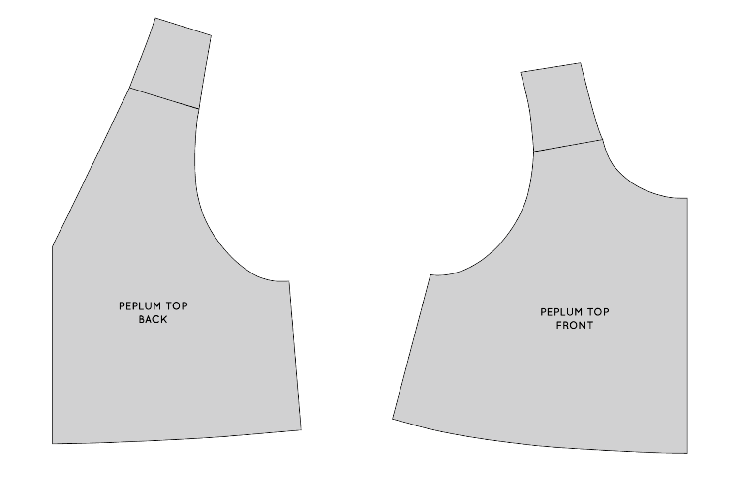 Pattern hack : Add sleeves to the peplum top (or any other sleeveless ...