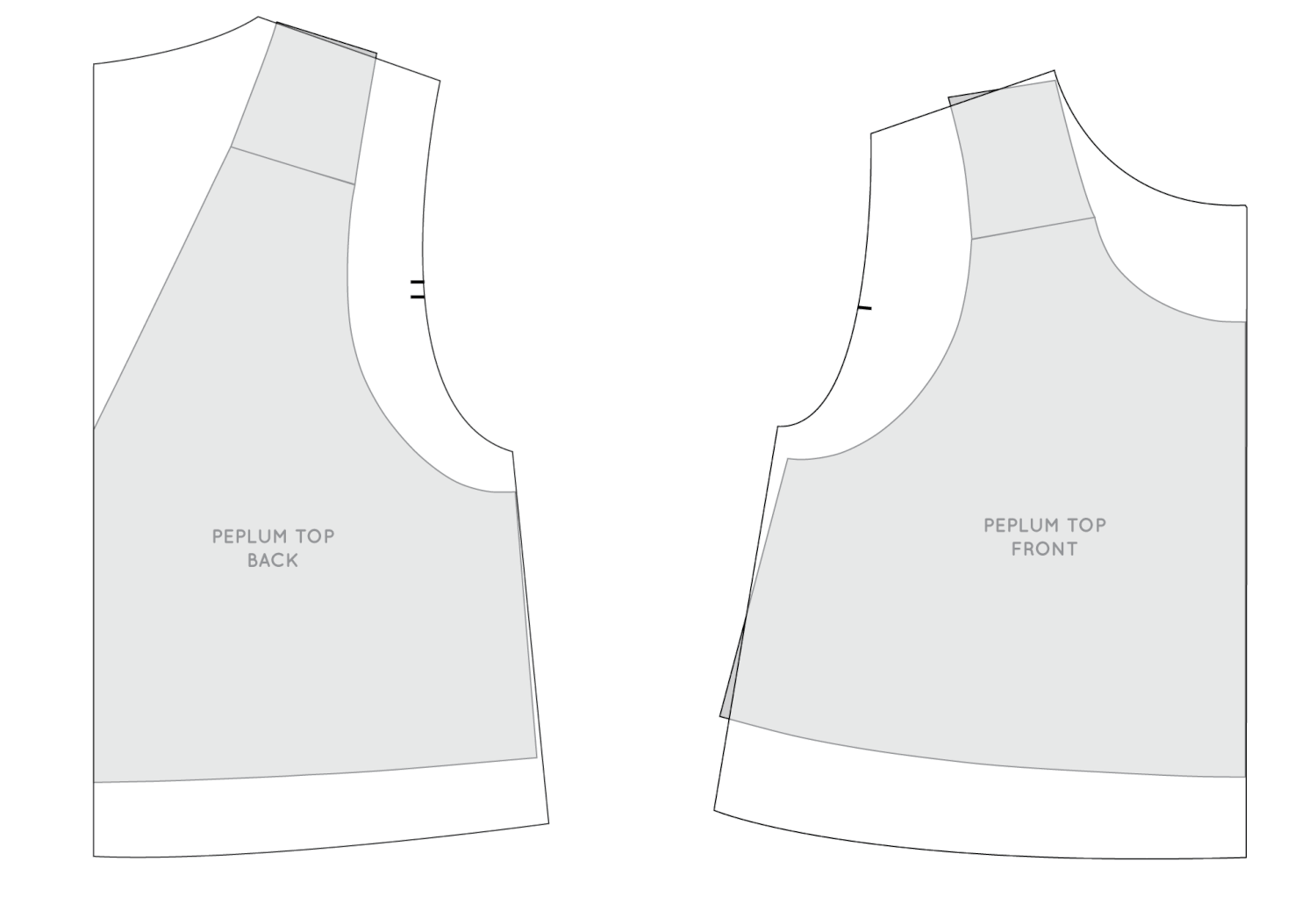 Pattern hack : Add sleeves to the peplum top (or any other sleeveless ...