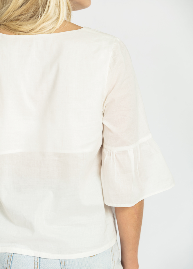 Ruffle sleeve top — In the Folds