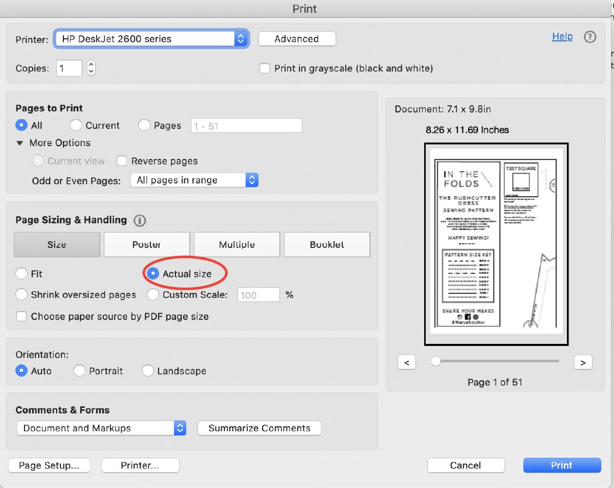 How to print and assemble your PDF sewing pattern — In the Folds
