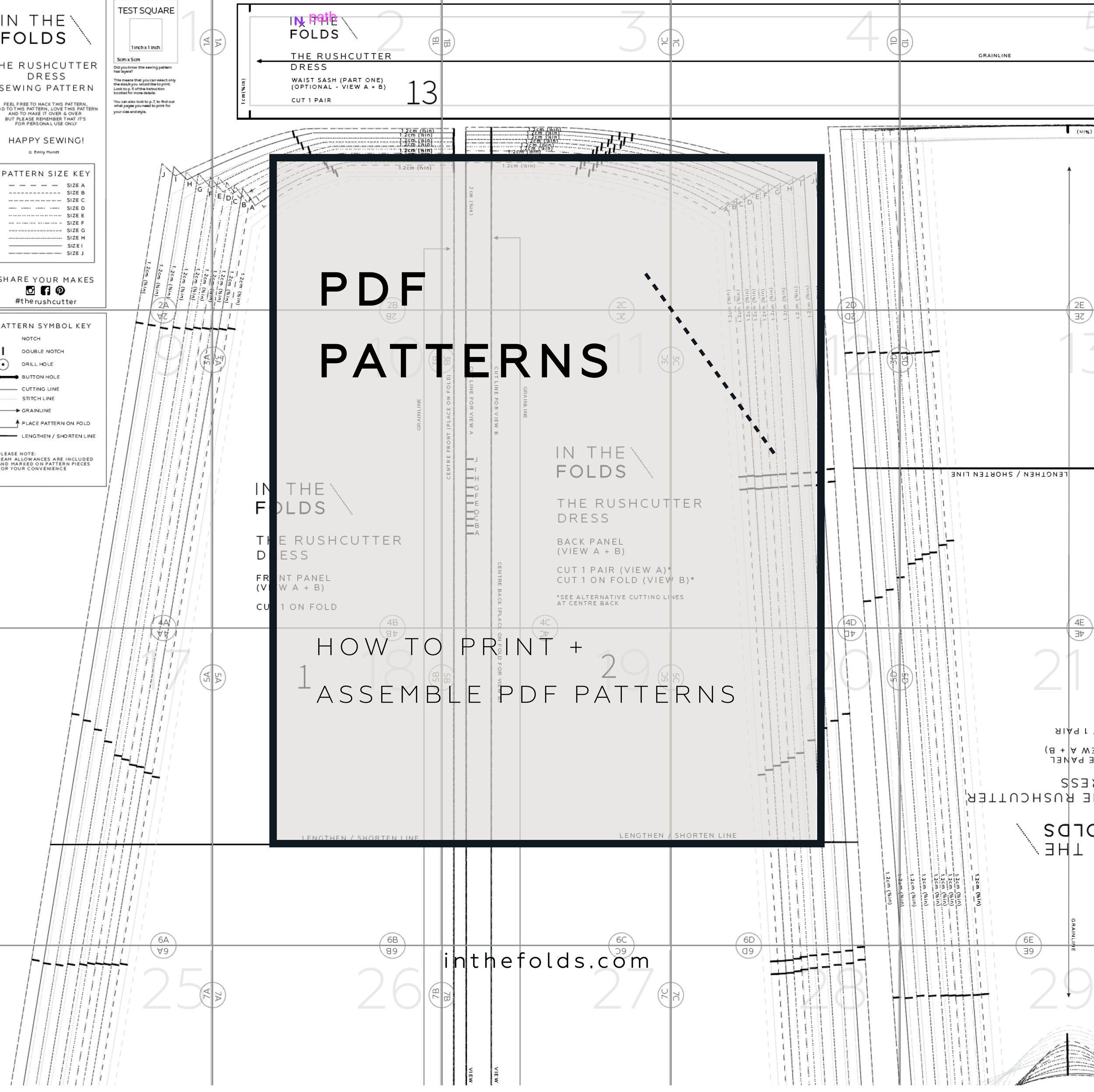 How to print and assemble your PDF sewing pattern — In the Folds