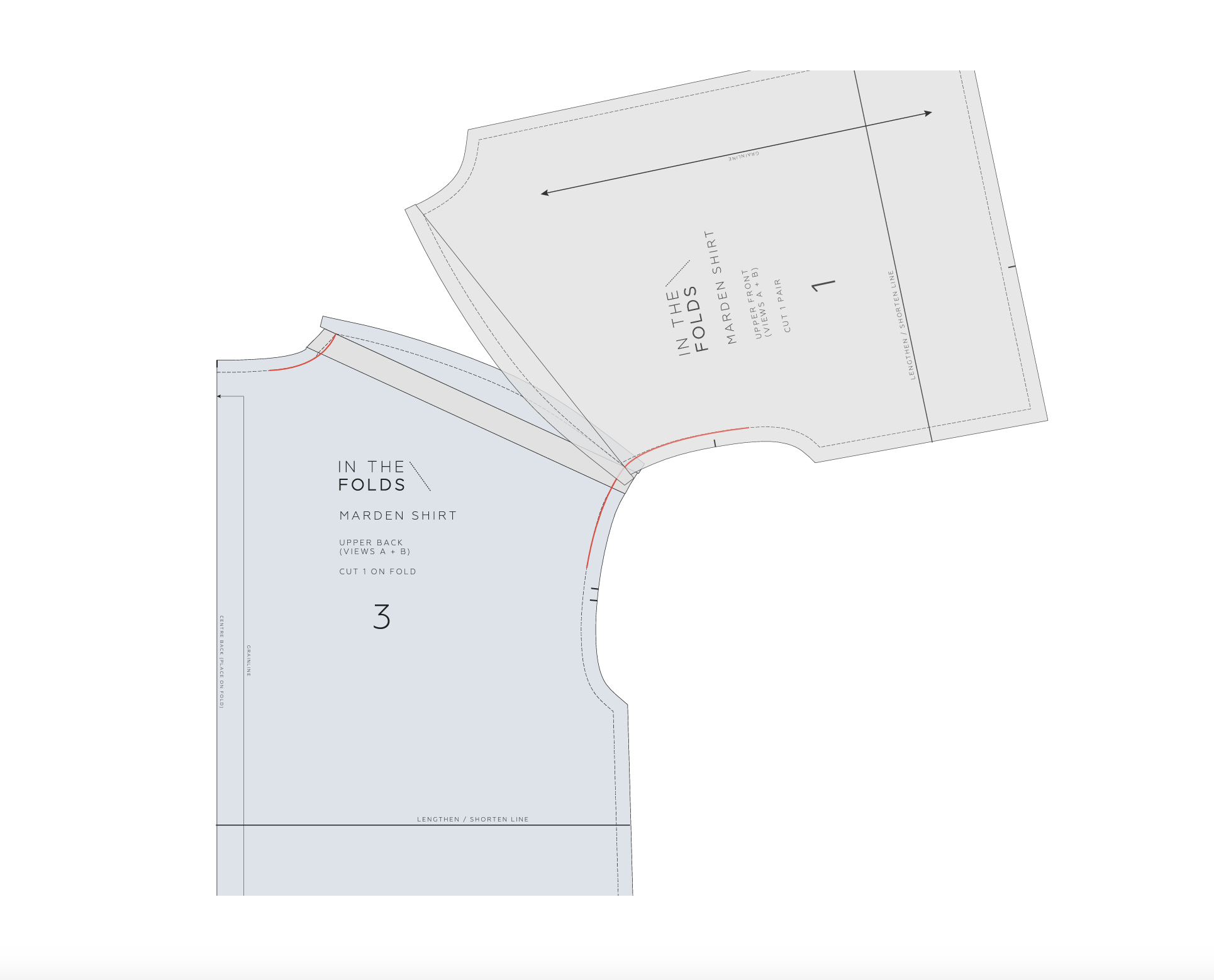 Forward shoulder adjustment on a curved seam — In the Folds