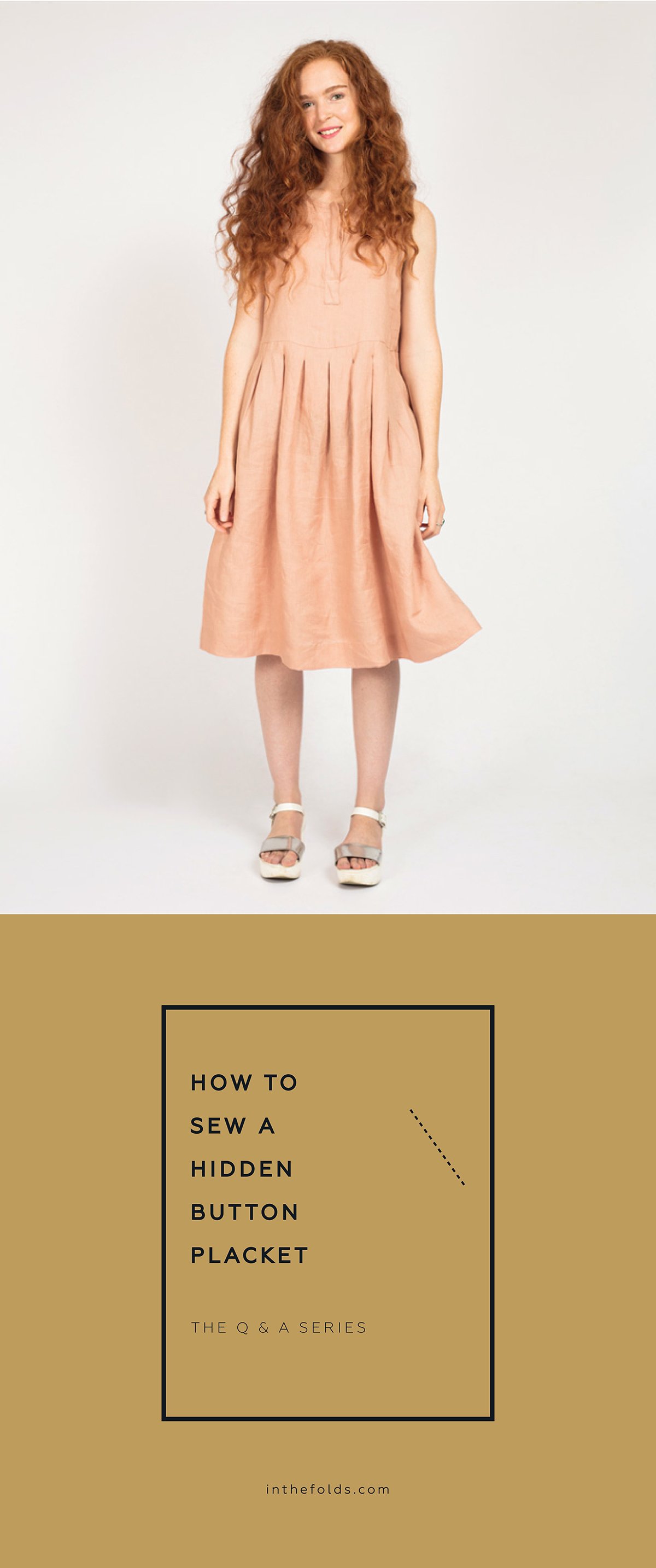 How to sew a hidden button placket — In the Folds