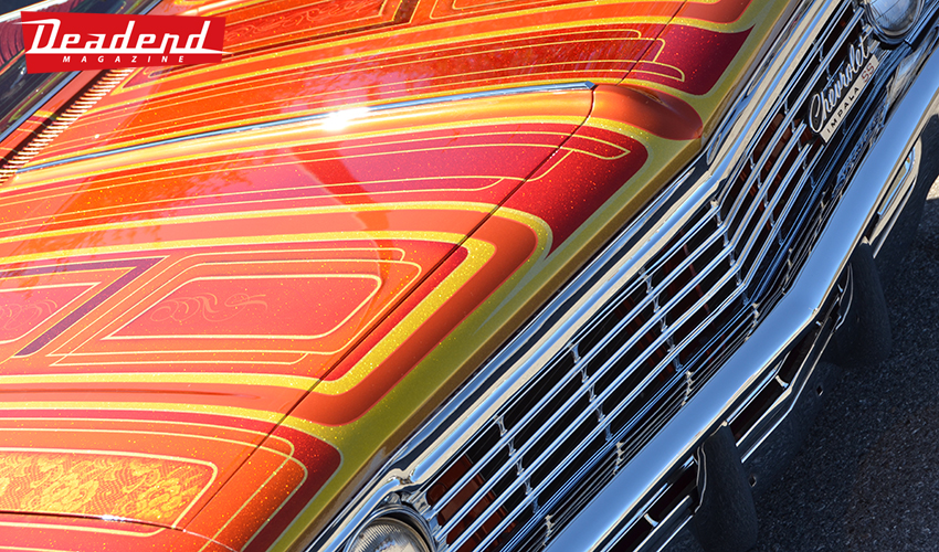 Jose Acosta busted out his Alex Valdez painted '66 Impala.