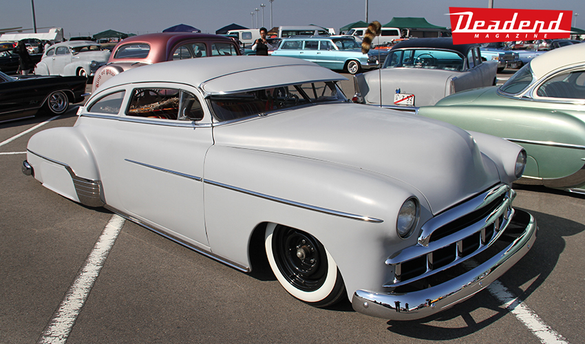 Neat chopped Chevy at the show
