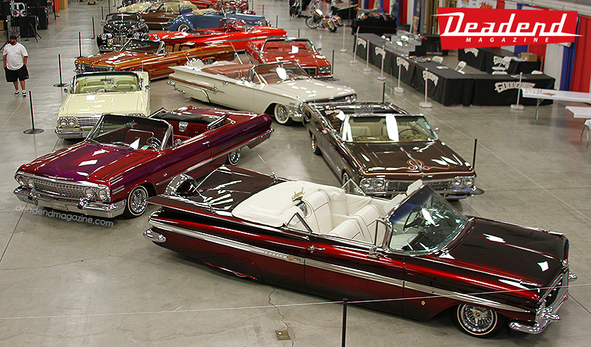 An overhead view of the "California Style" Low Rider exhibit.