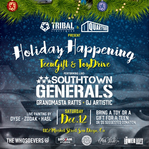 Then we're headed to San Diego to the Holiday Happening