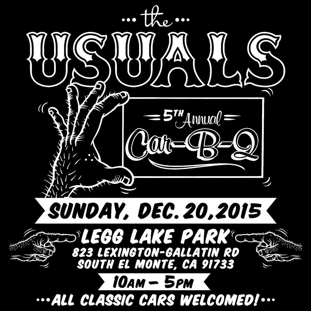 If you're in the So Cal area on Sunday make sure to stop by the Usuals Car-B-Q at Legg Lake.