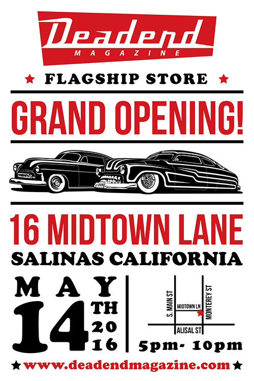 Deadend Magazine flagship store Grand Opening May 14, 2016!!