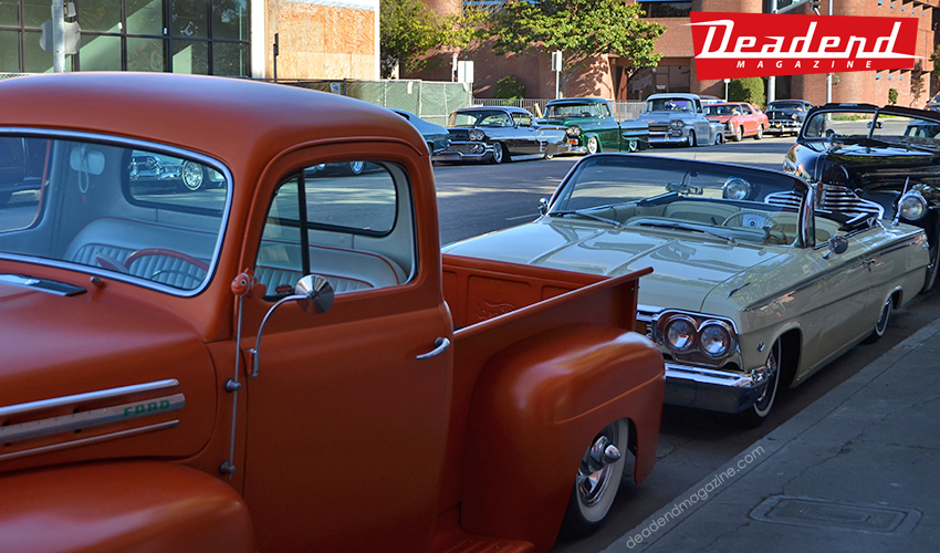 Both sides of the street were packed with classics.