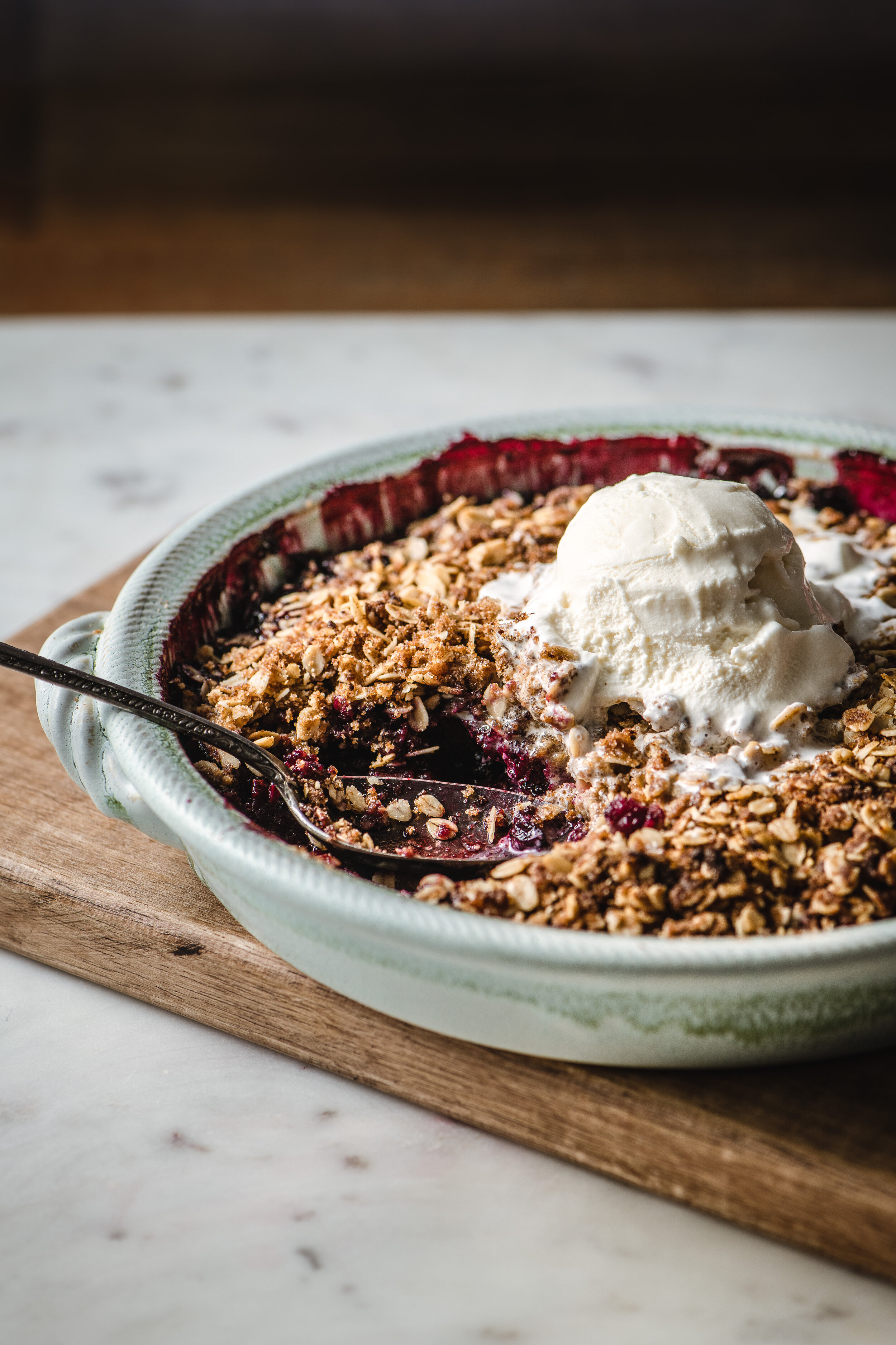  Haskap Brown Betty with slice taken out 