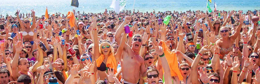 Image from this article . Yes, the students in this photo appear to be having a nice time, but they are clearly making questionable decisions when it comes to skin protection, among other things.