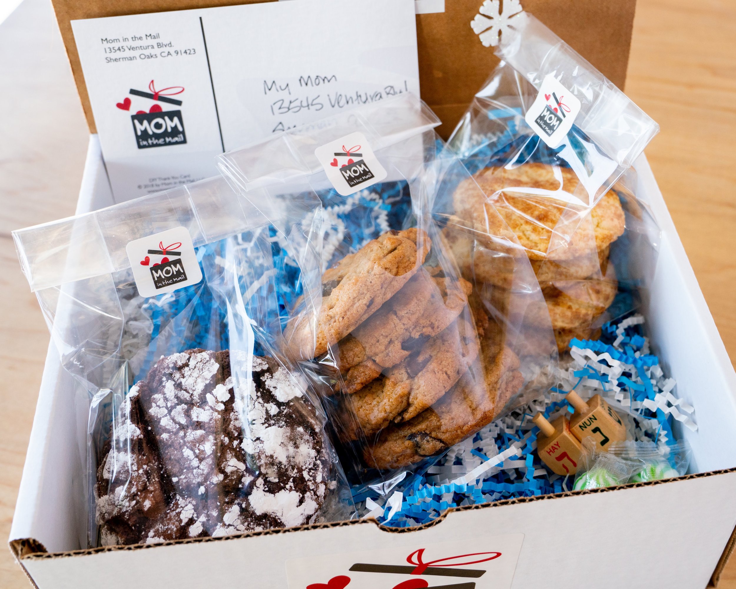 Hanukkah Cookie Gift Box from Mom in the Mail (Copy)