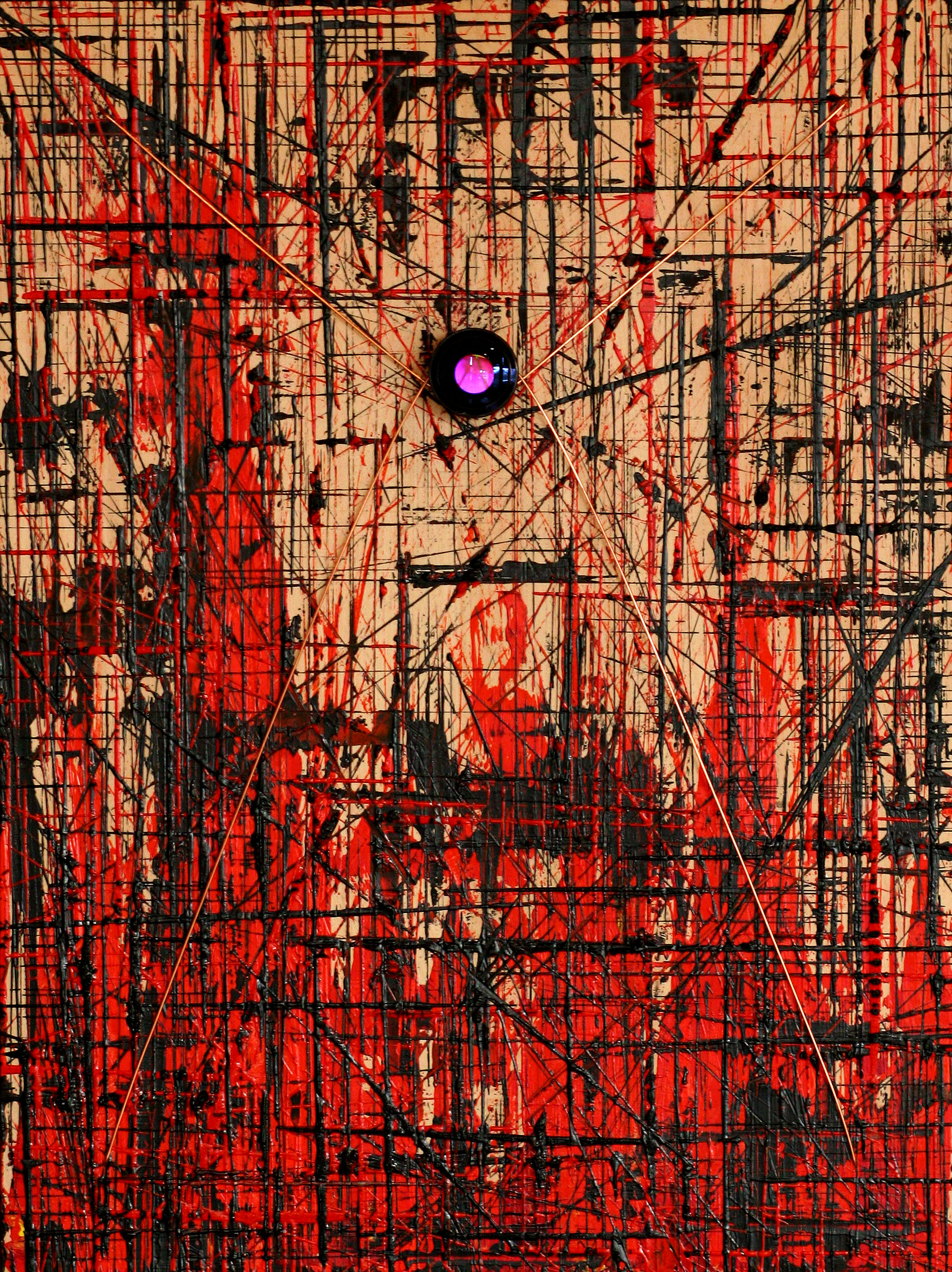 warning: shadows created by fire may obscure authentic perception mixed media 24"X18" 2010