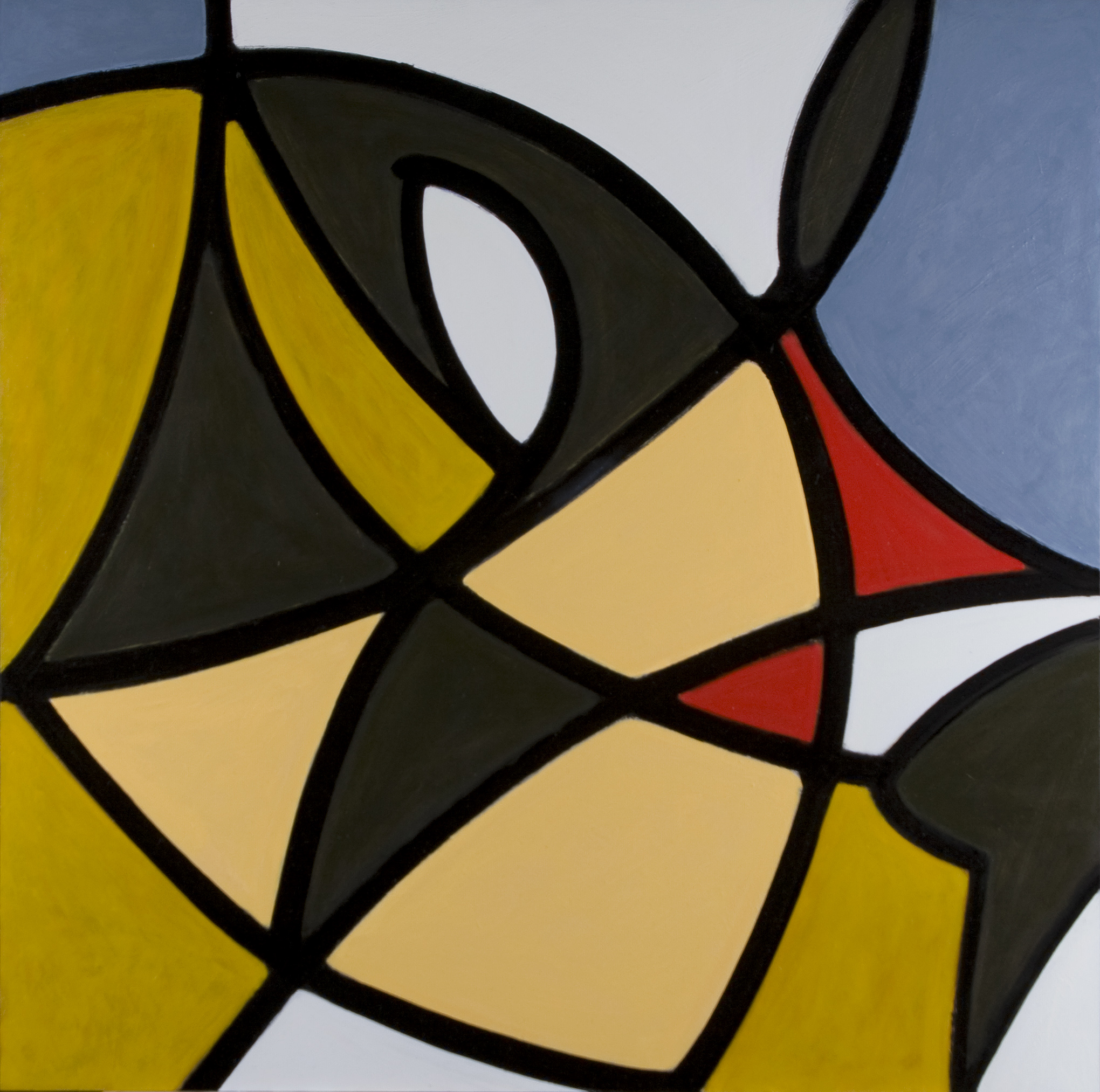 the prankster returns oil on board 30"x30" 2007