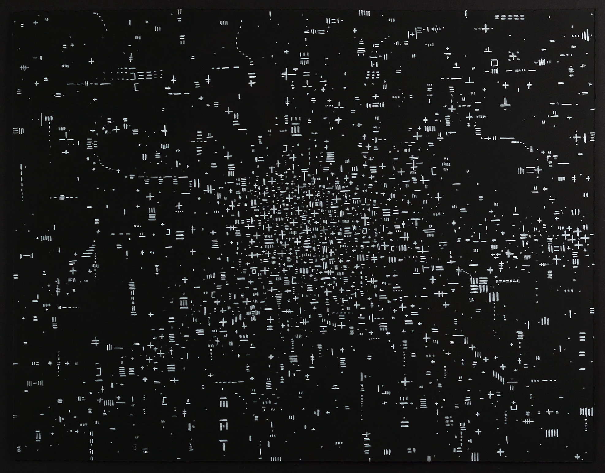 cantor's dust design pencil on paper 30"x22" 2013