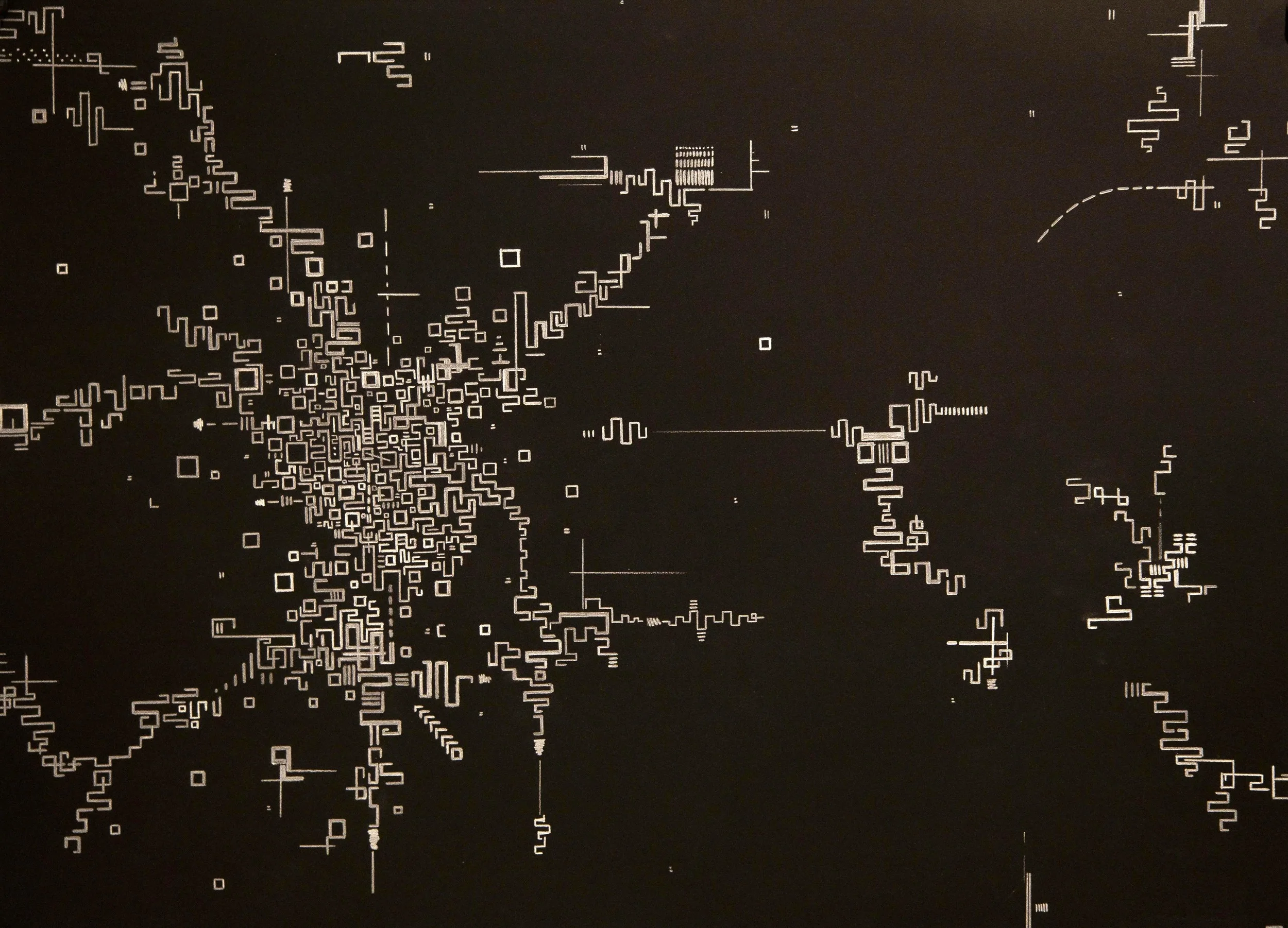 mandelbrot's vision design pencil on paper 42"x30" 2016