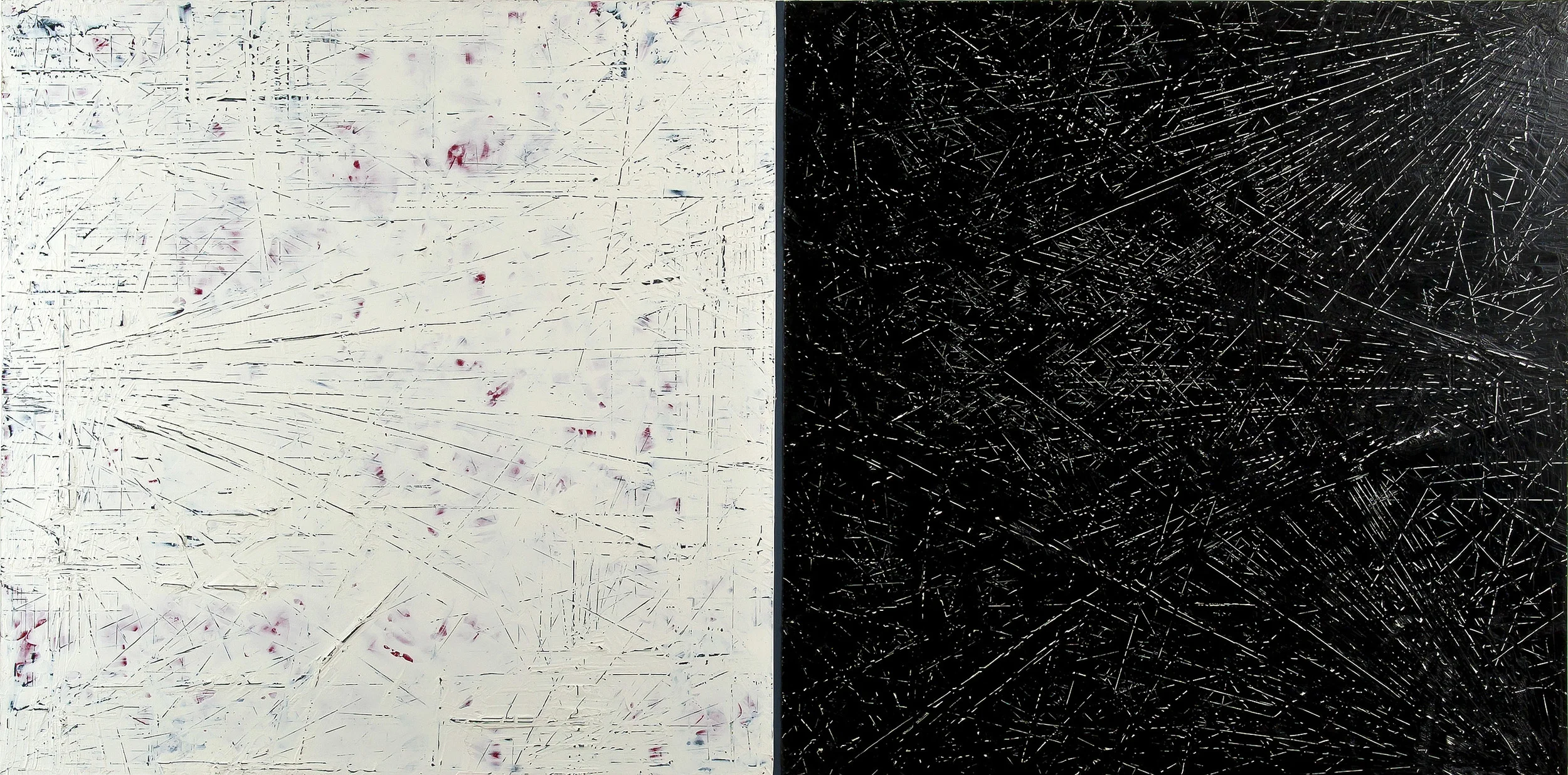 grey matter oil paint on board 48"x24" 2016-2018