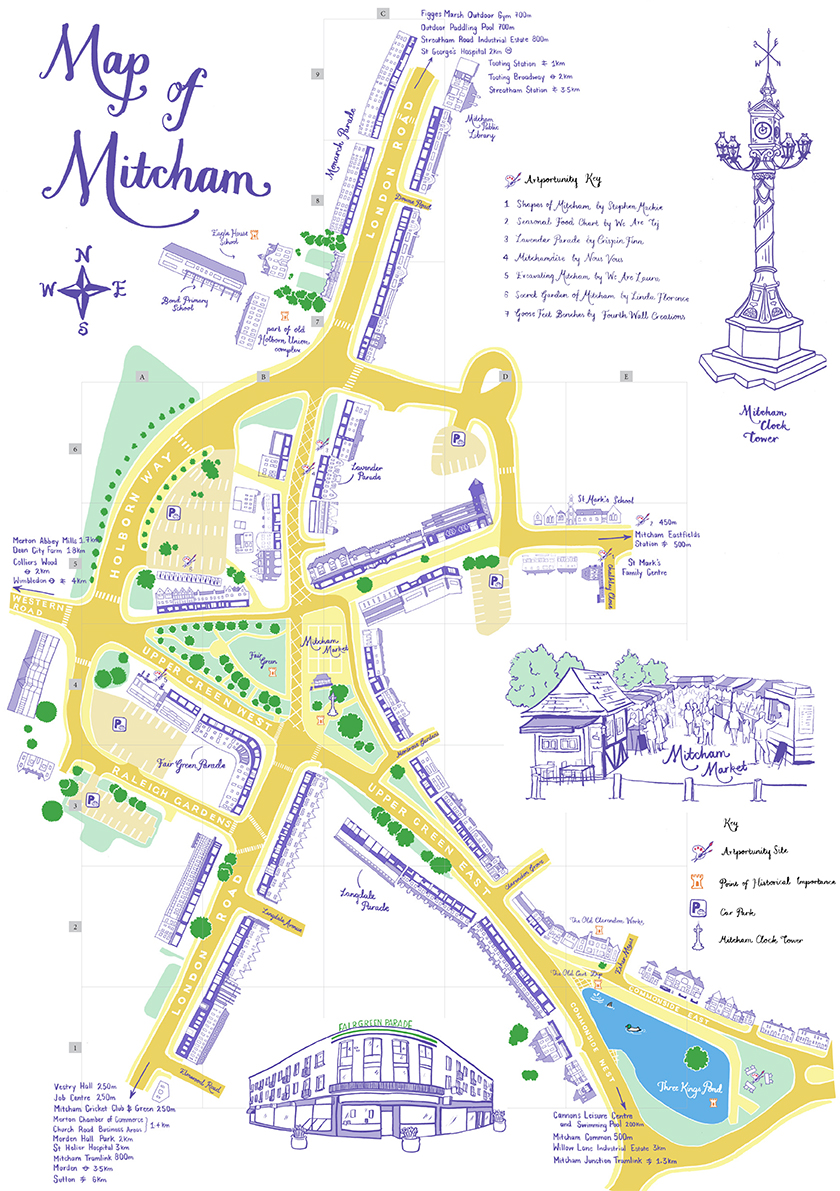 Mitcham Town Centre Map
