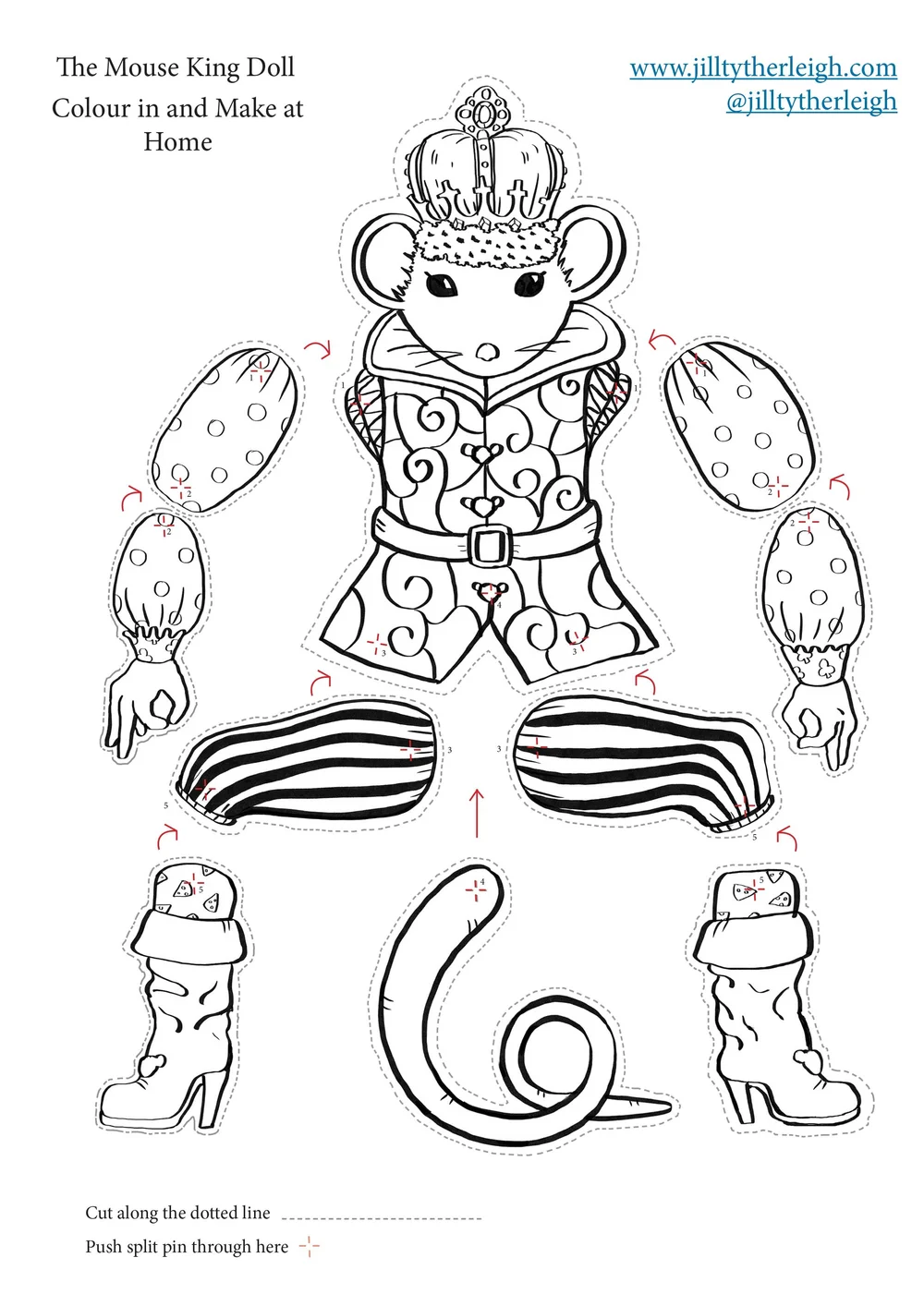 Mouse King Colour In and Make at Home Paper Doll — Jill Tytherleigh
