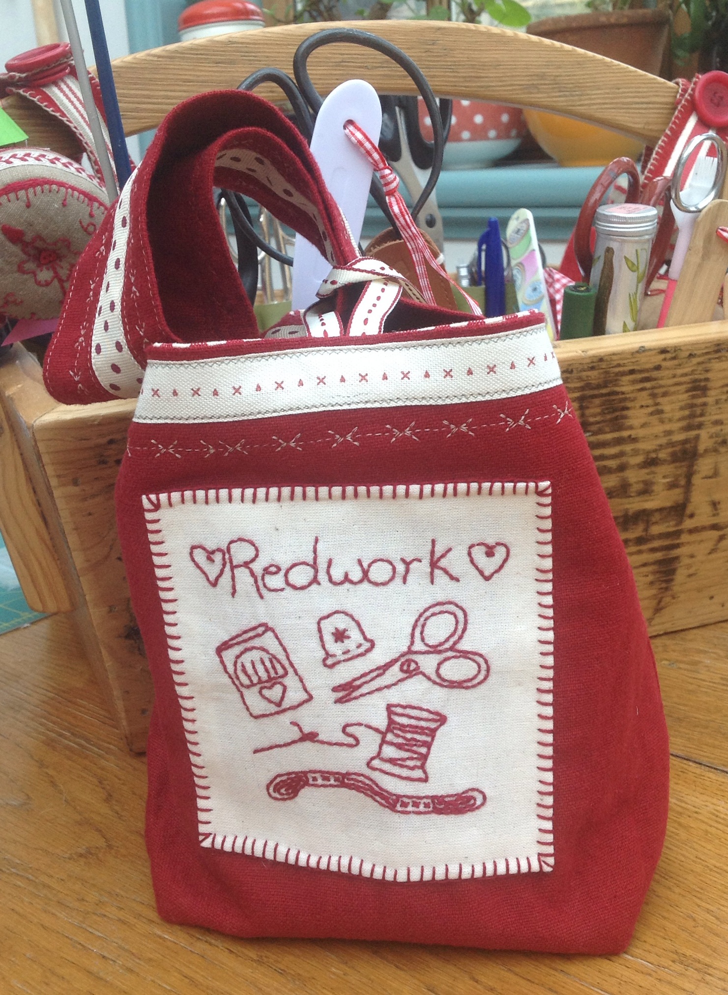 Redwork Bag Pattern