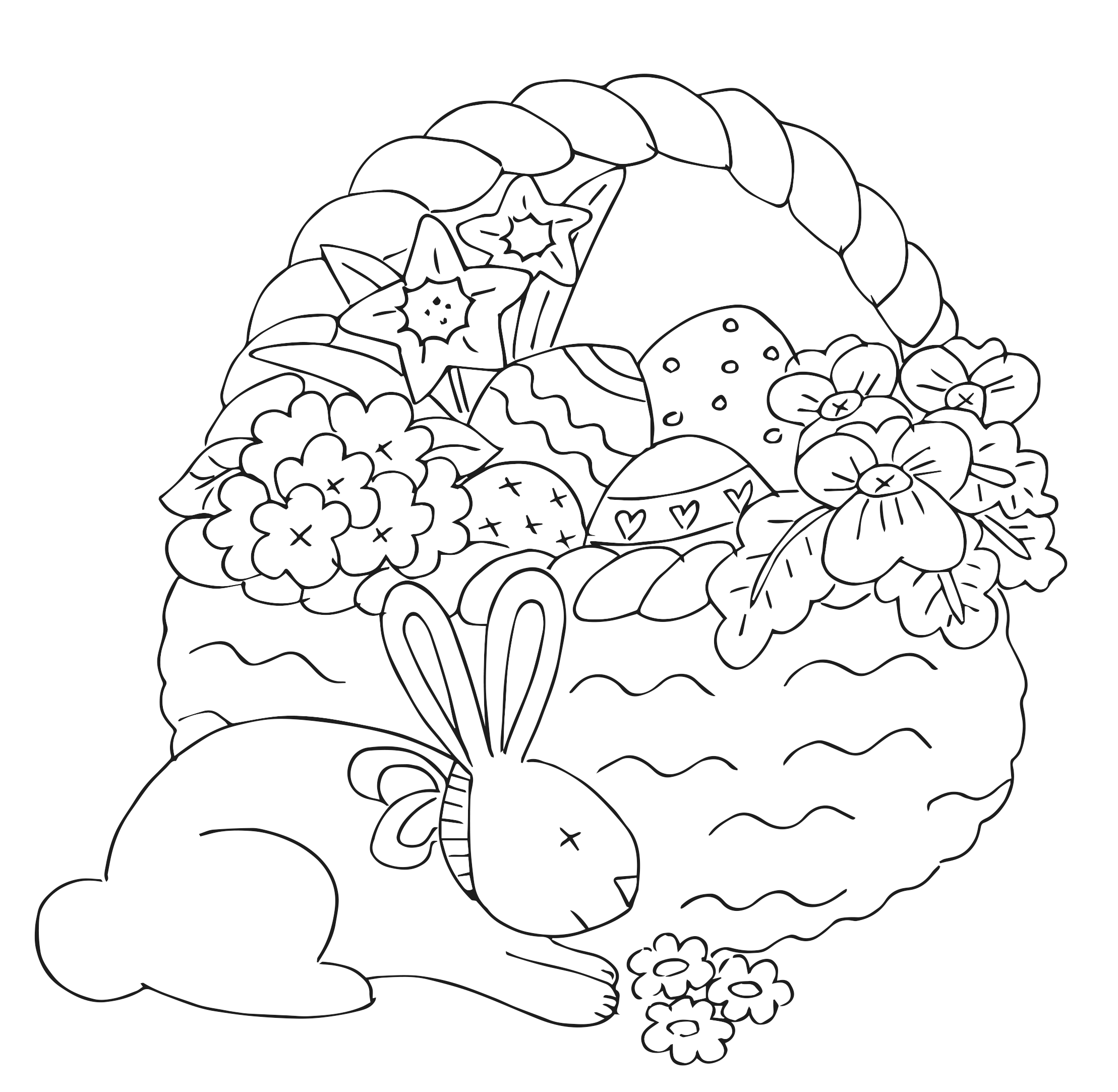 Easter Basket Digital Motif