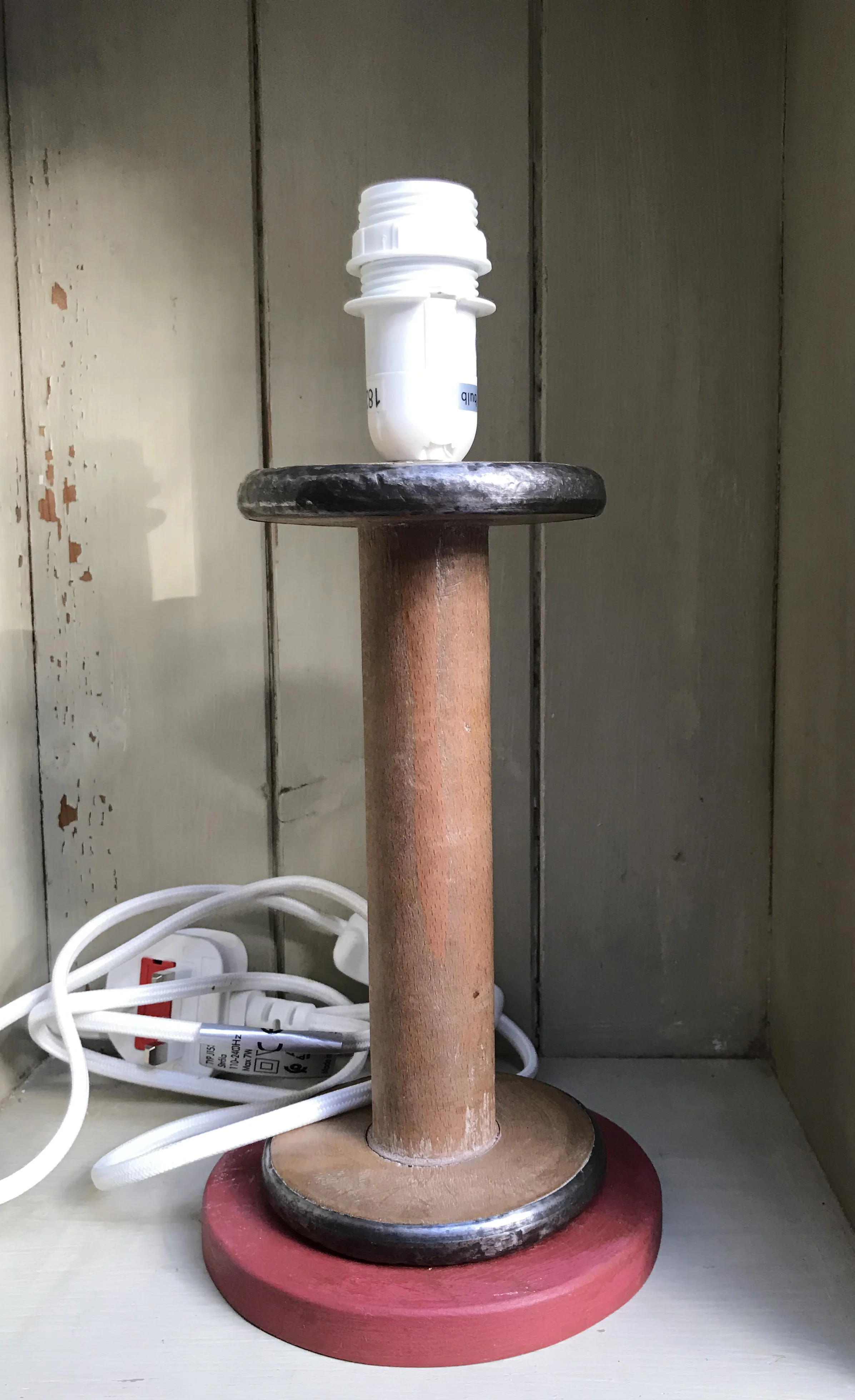 Your Lamp Stand comes ready fitted with a white fabric flex – you will just need to add the shade and a bulb.