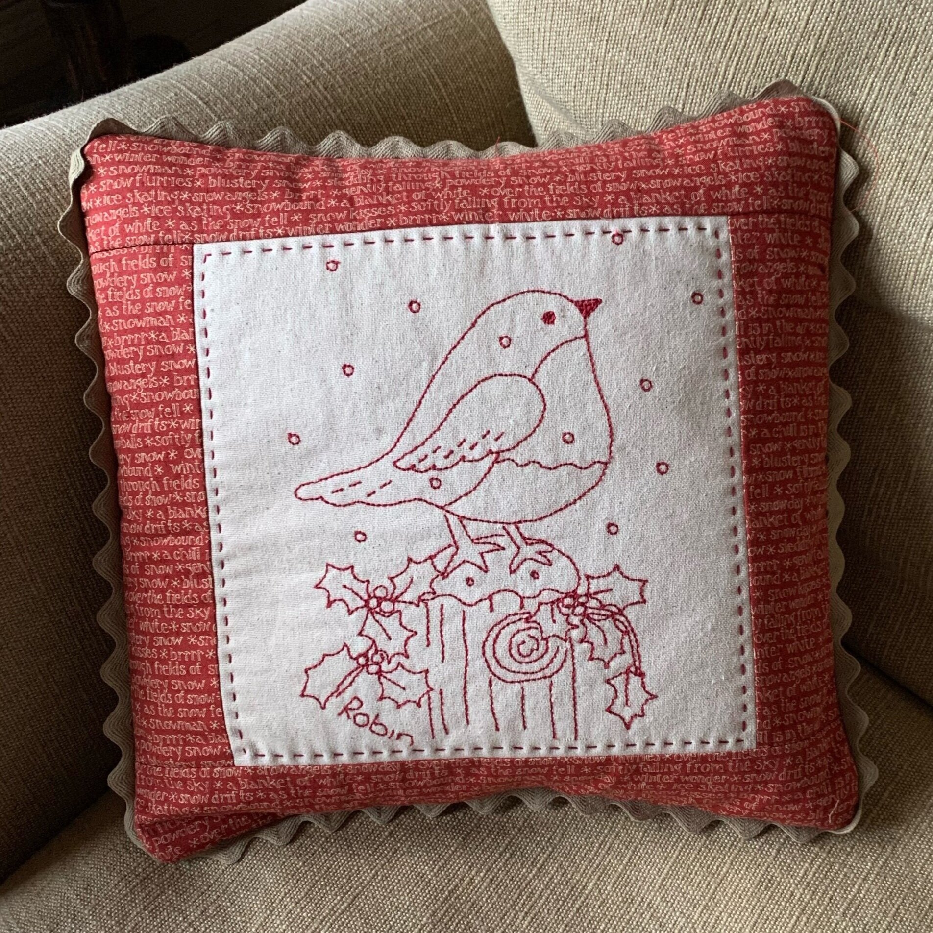 Robin Cushion Digital Pattern