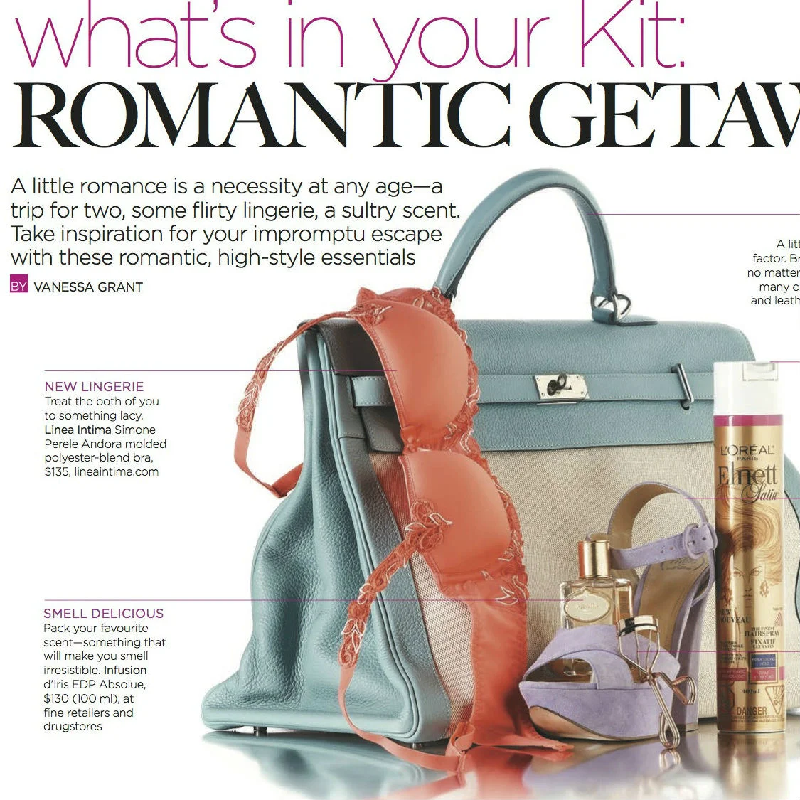 THE KIT PAPER: Romantic Getaway A little romance is a necessity at any age—a trip for two, some flirty lingerie, a sultry scent. Take inspiration for your impromptu escape with these romantic, high-style essentials.