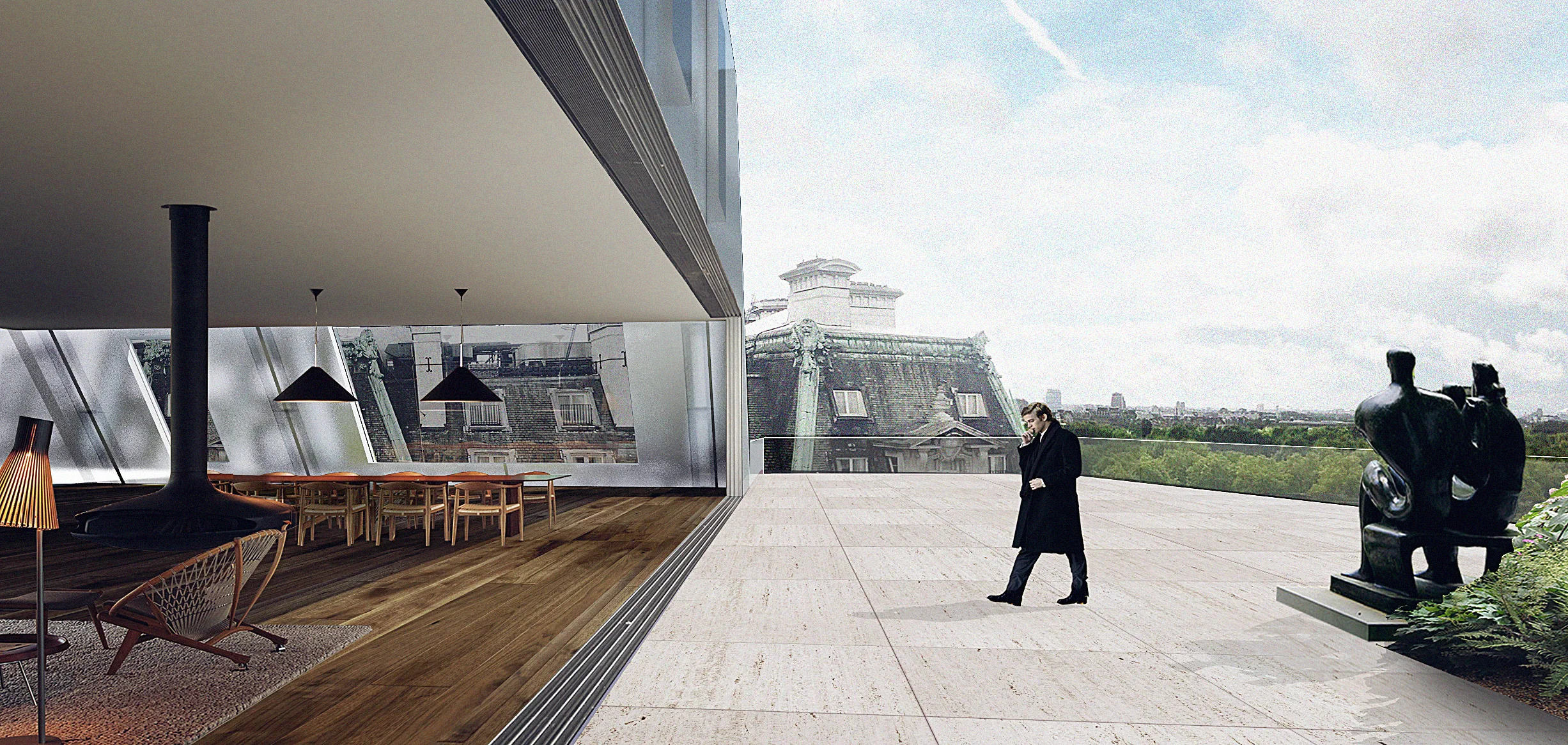   HOTEL &amp; APARTMENTS AT PICCADILLY, LONDON, UNITED KINGDOM    Architecture: 5 star Boutique Hotel, Apartments, Retail  GFA 34,000 m2  Design Director at OMA  © OMA 
