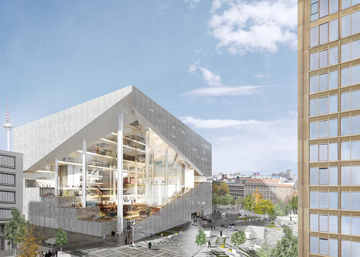    AXEL SPRINGER MEDIA CAMPUS HEADQUARTERS, BERLIN, GERMANY    Architecture: Media Campus, Start-up Offices, Auditoriums, Conference, Retail  GFA 82,000m2  Design Director at OMA  © OMA 