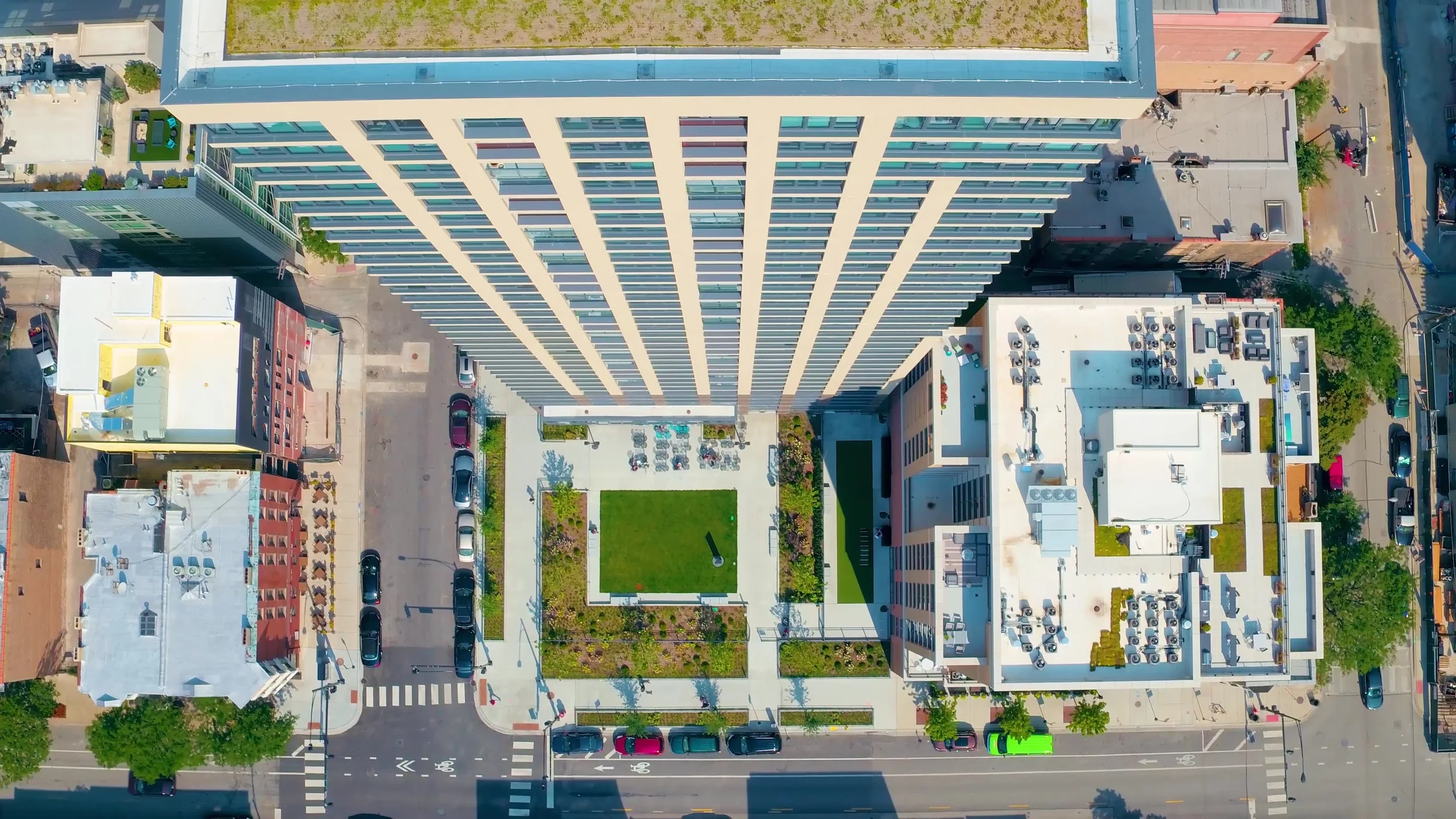 Exhibit on Superiors innovative pocket park in Chicago’s historic gallery district.