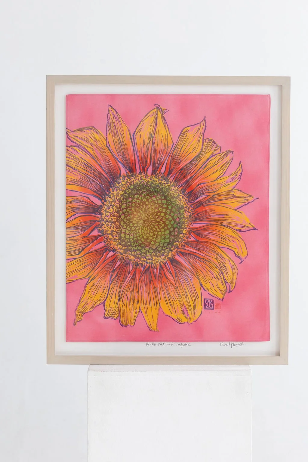 Partial Pink Sunflower