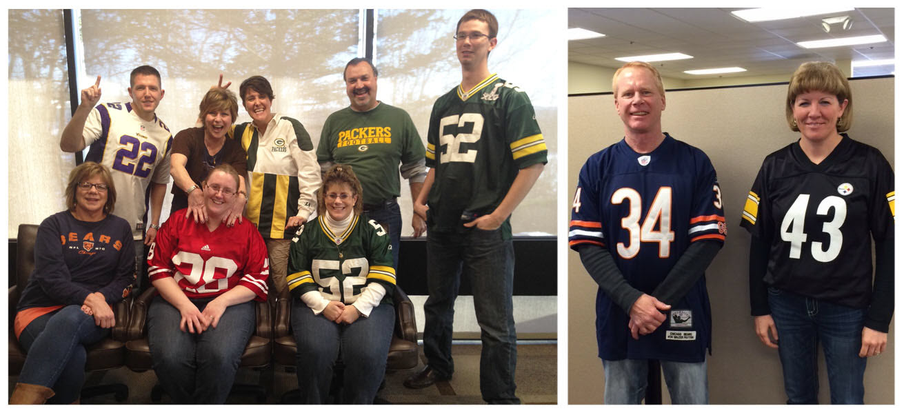 Crescent Electric’s East Dubuque, IL, and Dubuque, IA, offices celebrated football season by showing off their favorite team gear.