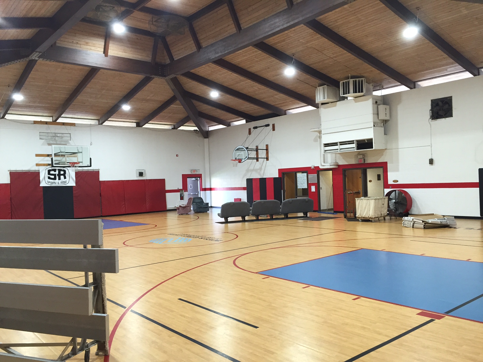 After Upgrade: The Boys & Girls Club of Greater Dubuque gymnasium.