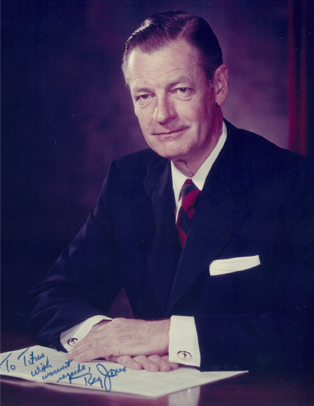 This is a signed photo Reg Jones from General Electric sent to Titus.